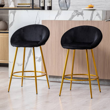 Black bar stools with gold 2024 legs